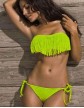 Costum de Baie Verde cu Franjuri 0011871G1 